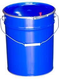 Ведро металлическое, 25 л, крышка-обруч, синий [2104]