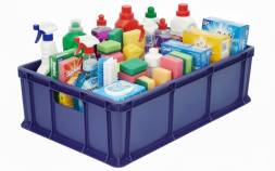 Ящик пластиковый сплошной, 600x400x180 мм, 35 л, синий [706.03.01]